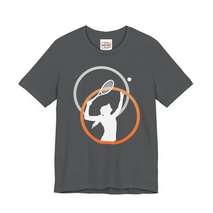 Minimal Tennis Player Dark — Unisex Graphic Tee | Universe