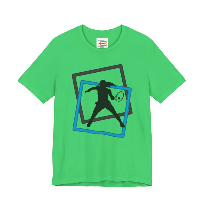Minimal Tennis Woman Light— Unisex Graphic Tee | Universe