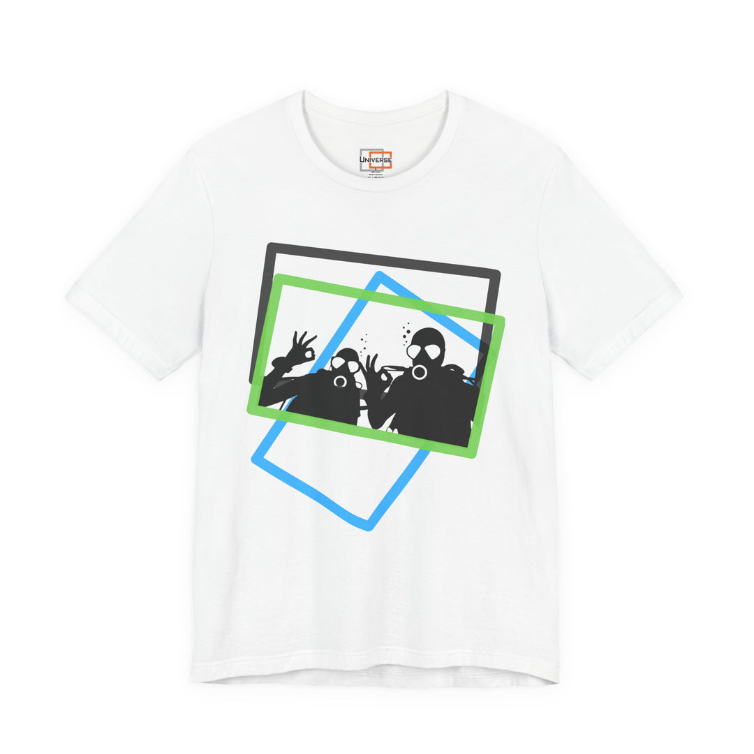 Minimal Scuba Duo Light — Unisex Graphic Tee | Universe