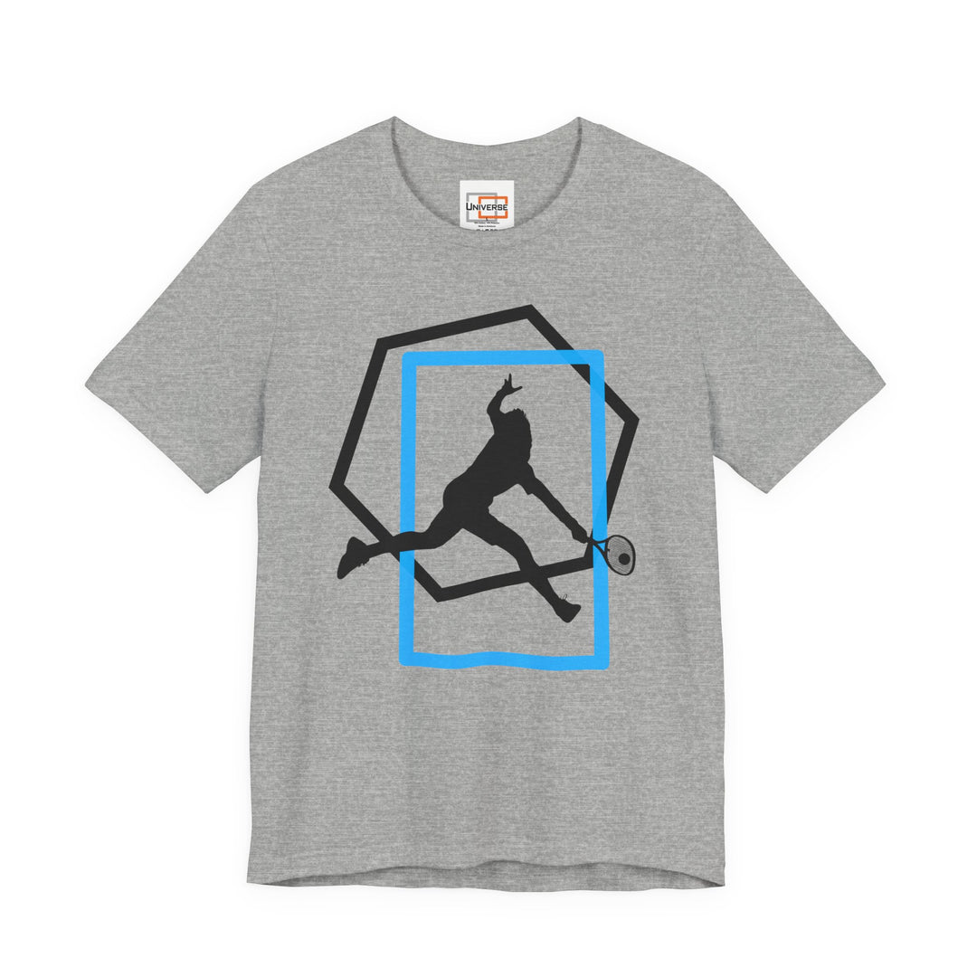 Minimal Tennis Man Light — Unisex Graphic Tee | Universe