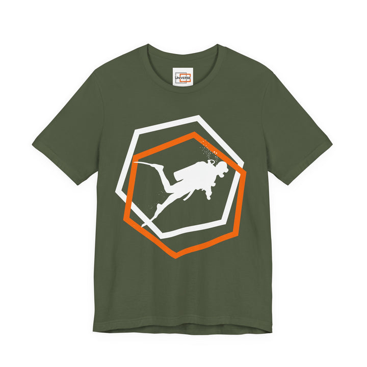 Minimal Scuba Diver Dark — Unisex Graphic Tee | Universe