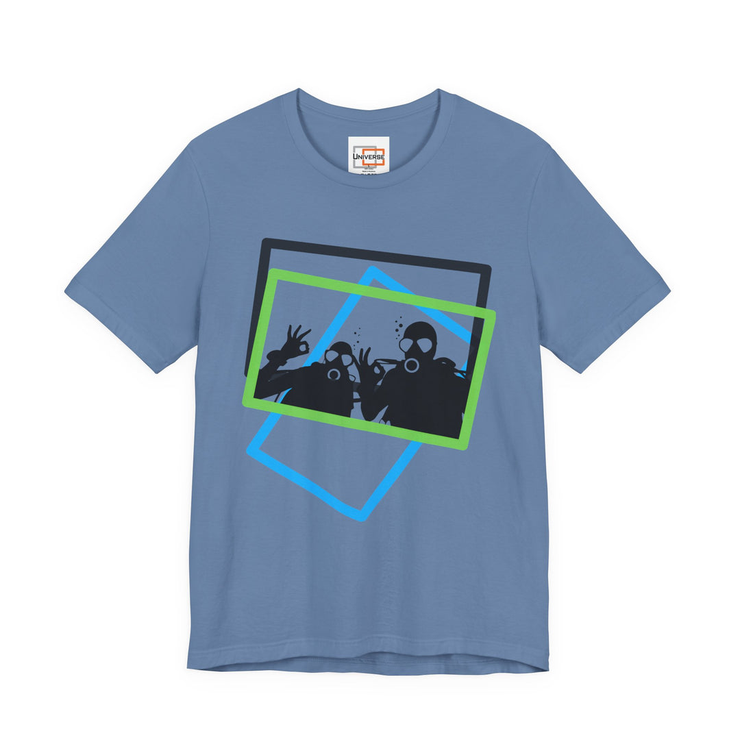 Minimal Scuba Duo Light — Unisex Graphic Tee | Universe