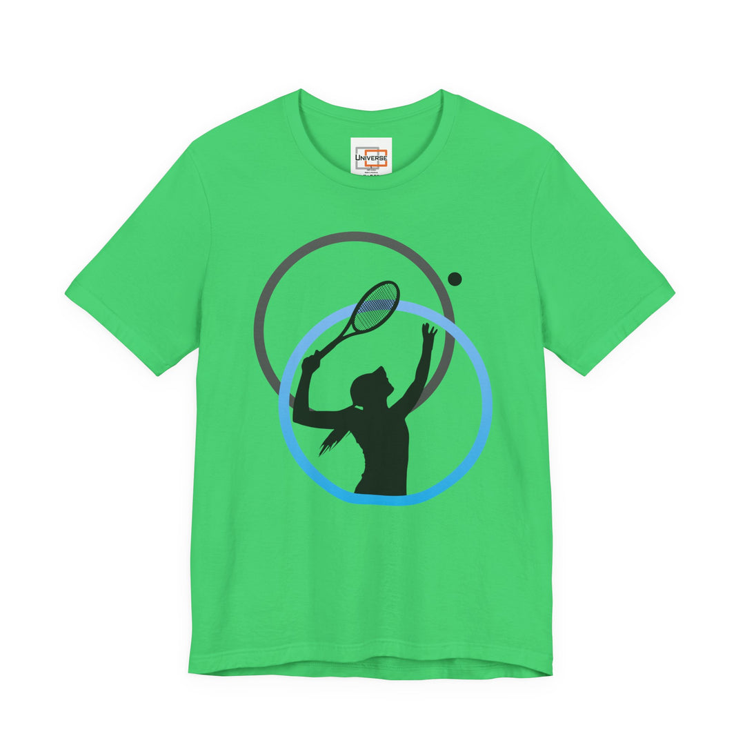 Minimal Tennis Woman Light— Unisex Graphic Tee | Universe