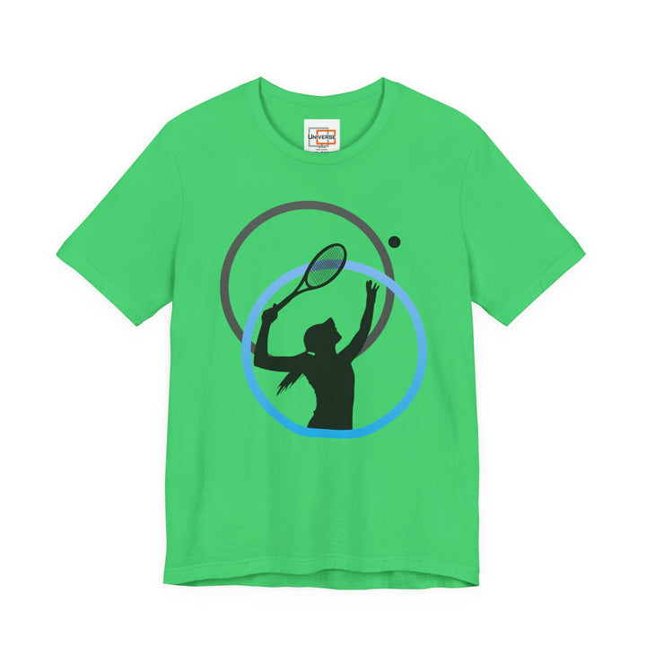Minimal Tennis Woman Light— Unisex Graphic Tee | Universe