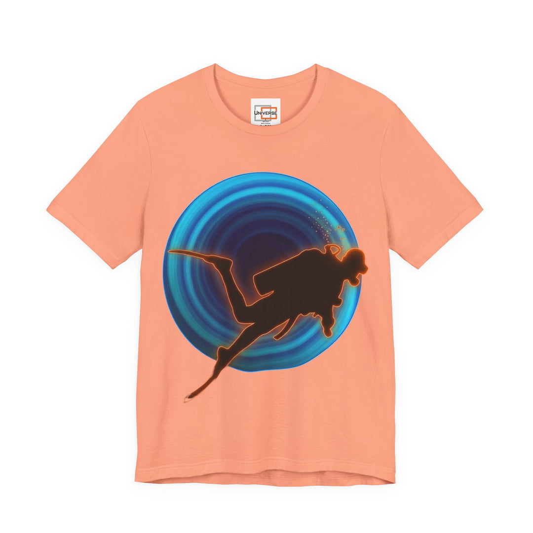 Neon Diver Vortex— Unisex Graphic Tee | Universe
