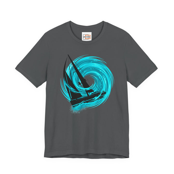 Neon Yacht Vortex — Unisex Graphic Tee | Universe