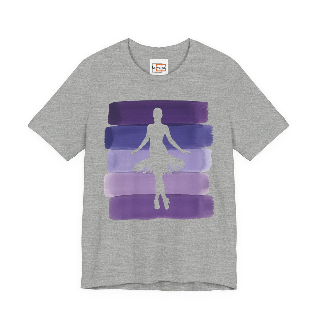 Vintage Ballerina Purple Stripes — Unisex Graphic Tee | Universe