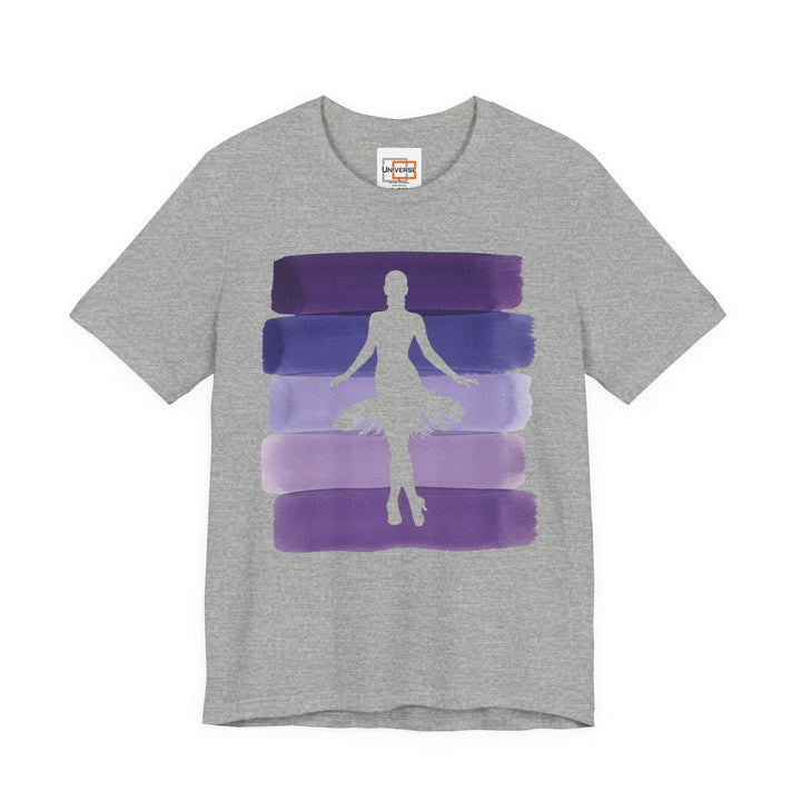 Vintage Ballerina Purple Stripes — Unisex Graphic Tee | Universe