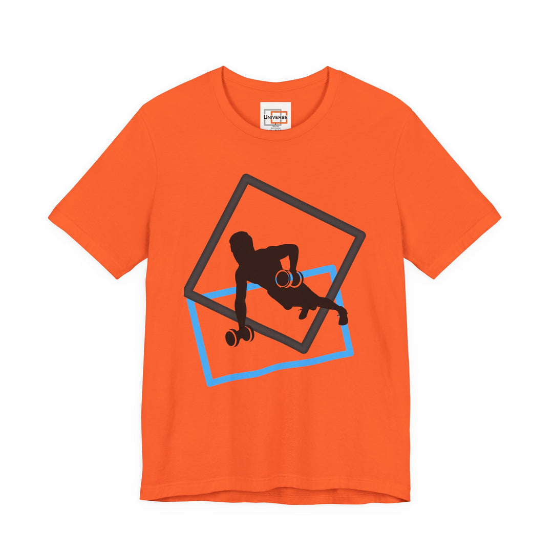 Minimal Dumbbell Row Light — Unisex Graphic Tee | Universe