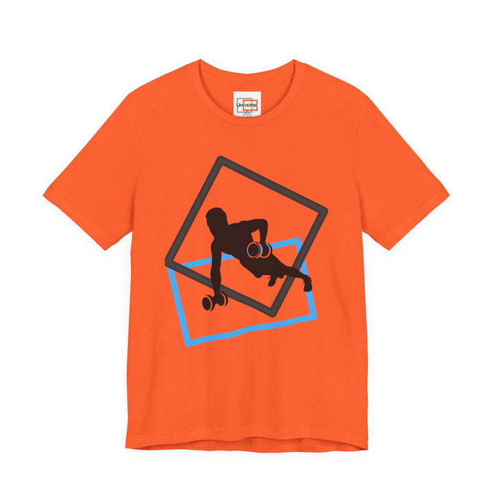 Minimal Dumbbell Row Light — Unisex Graphic Tee | Universe