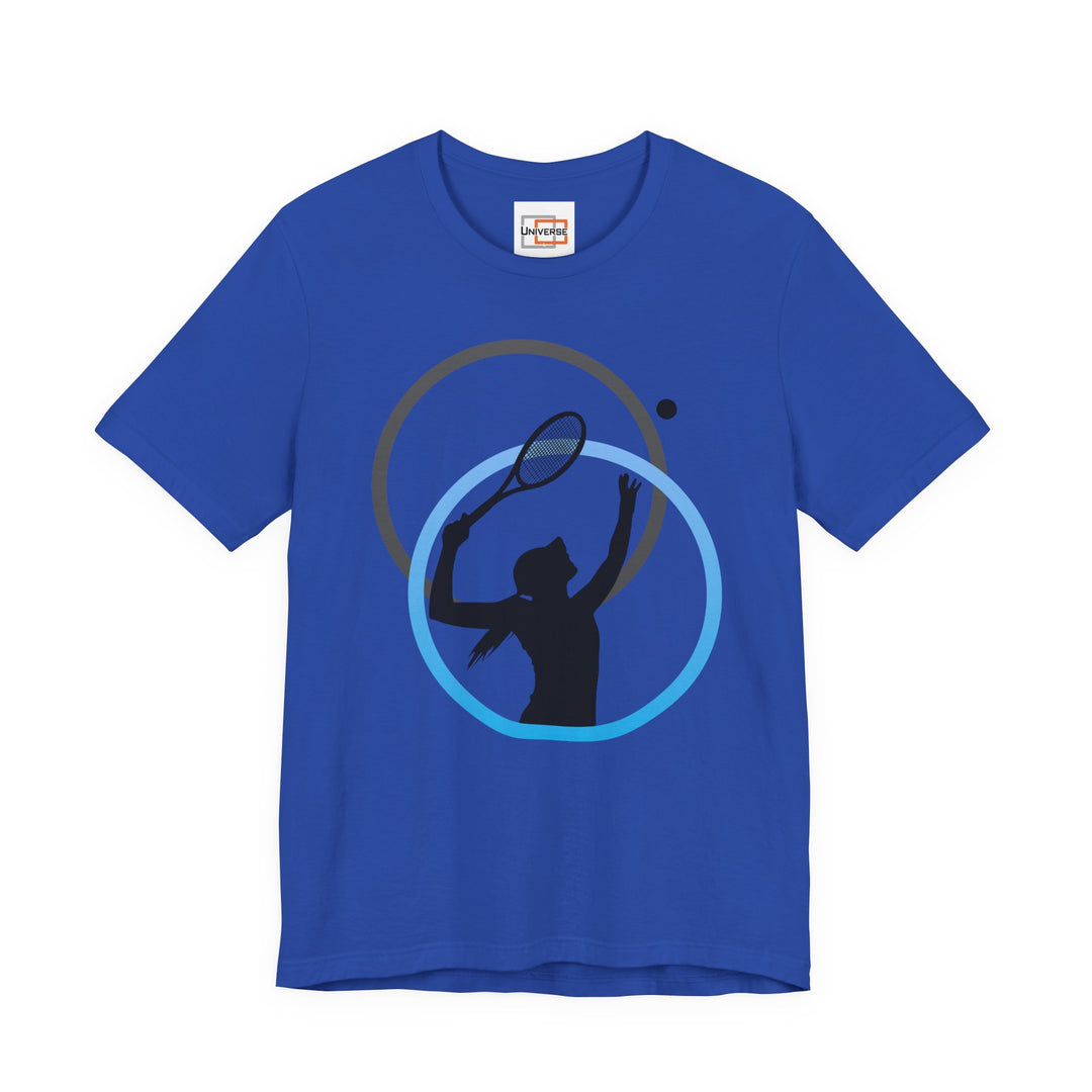 Minimal Tennis Woman Light— Unisex Graphic Tee | Universe