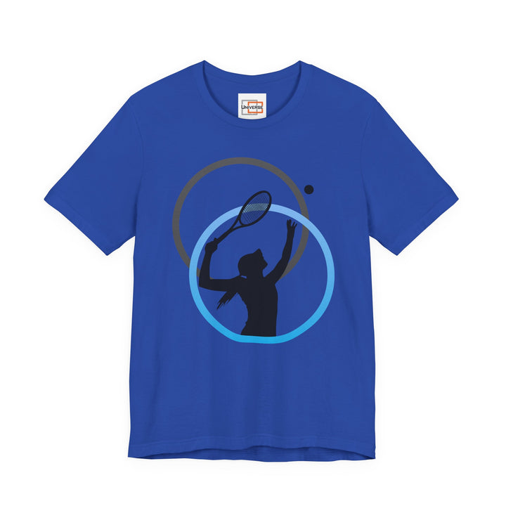 Minimal Tennis Woman Light— Unisex Graphic Tee | Universe