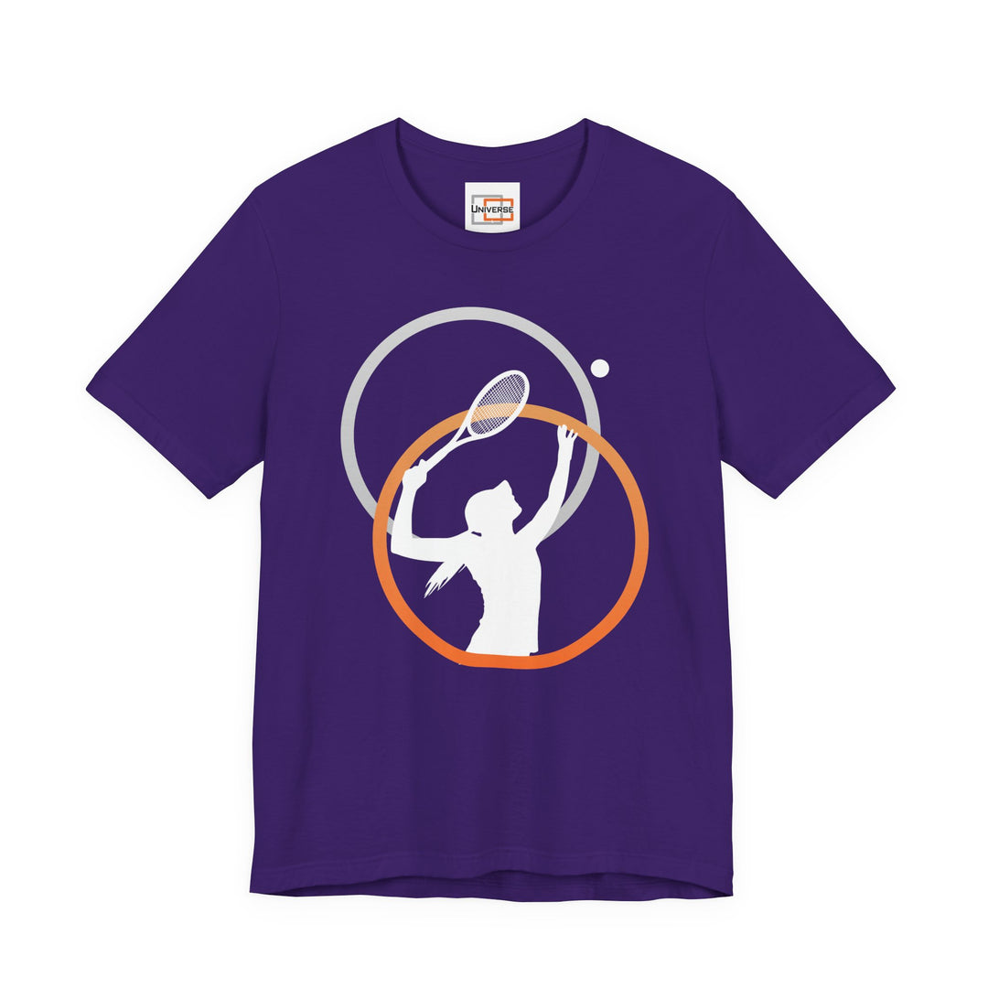 Minimal Tennis Player Dark — Unisex Graphic Tee | Universe