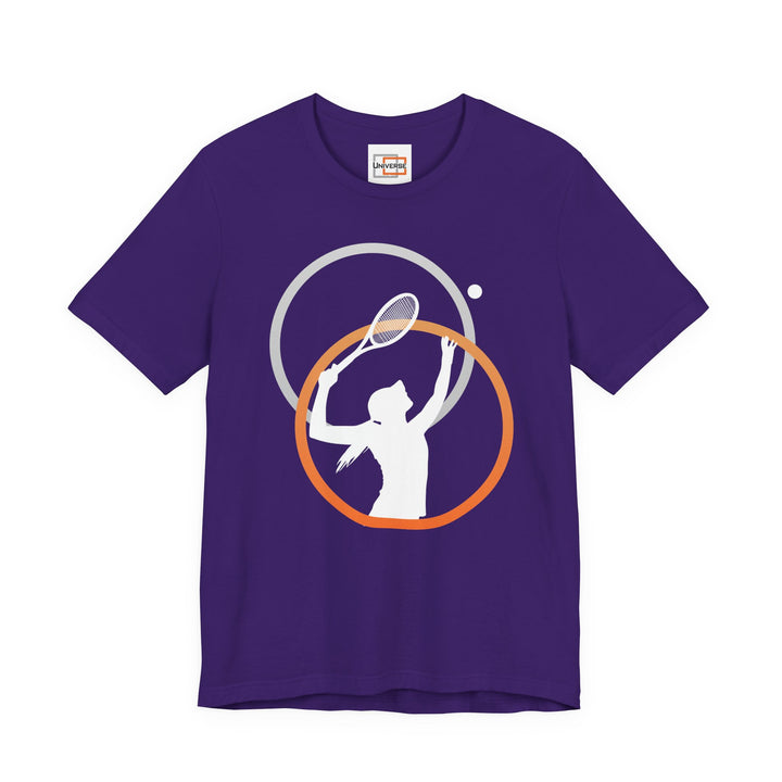Minimal Tennis Player Dark — Unisex Graphic Tee | Universe