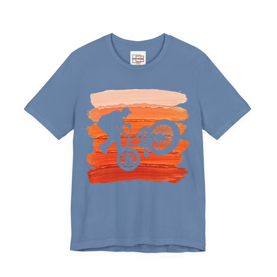 Vintage BMX Orange Stripes — Unisex Graphic Tee | Universe