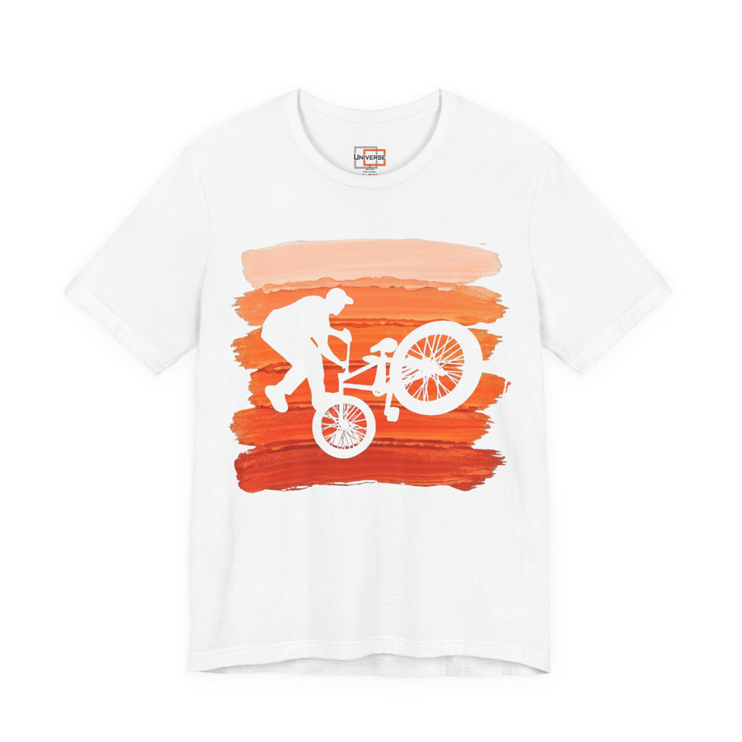Vintage BMX Orange Stripes — Unisex Graphic Tee | Universe