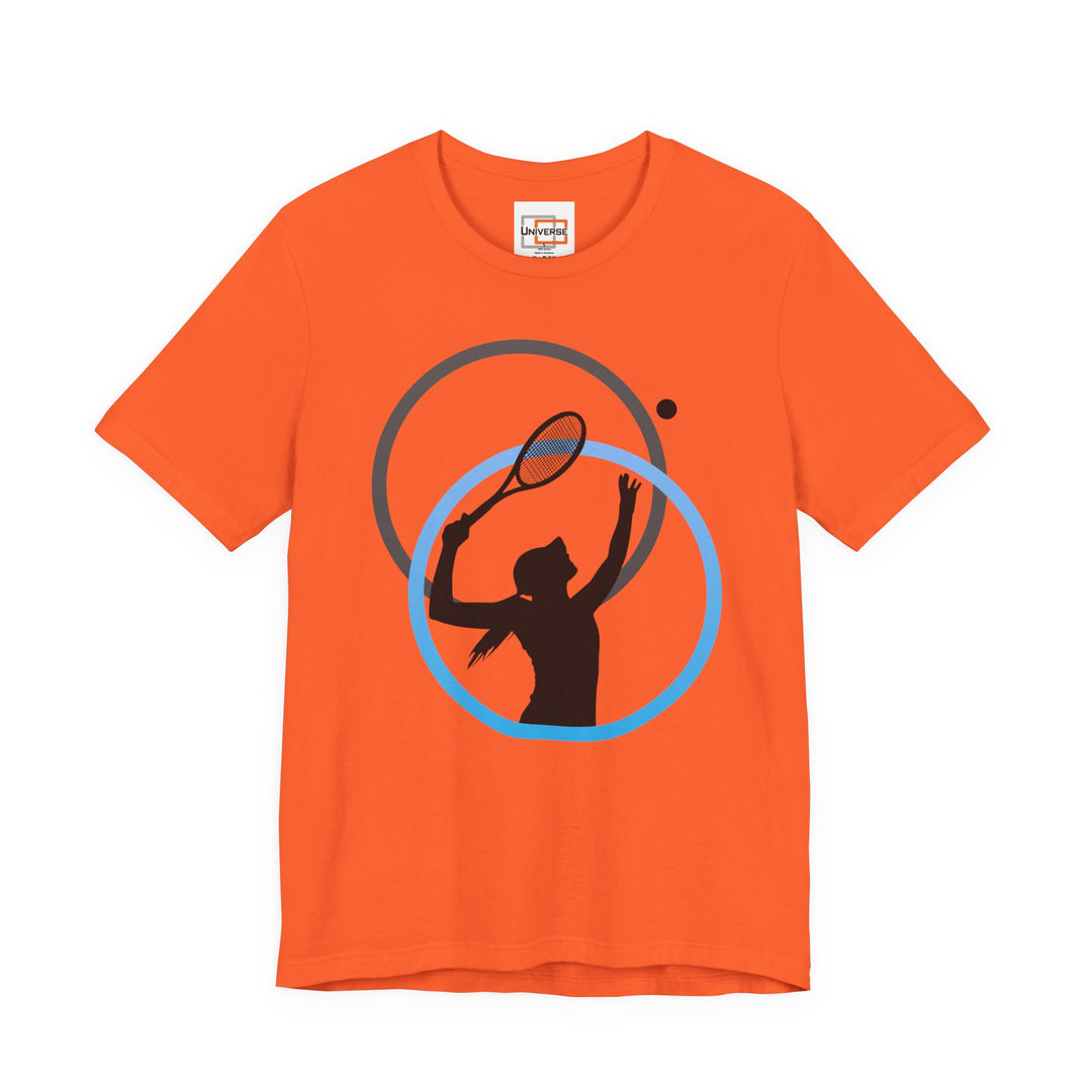 Minimal Tennis Woman Light— Unisex Graphic Tee | Universe