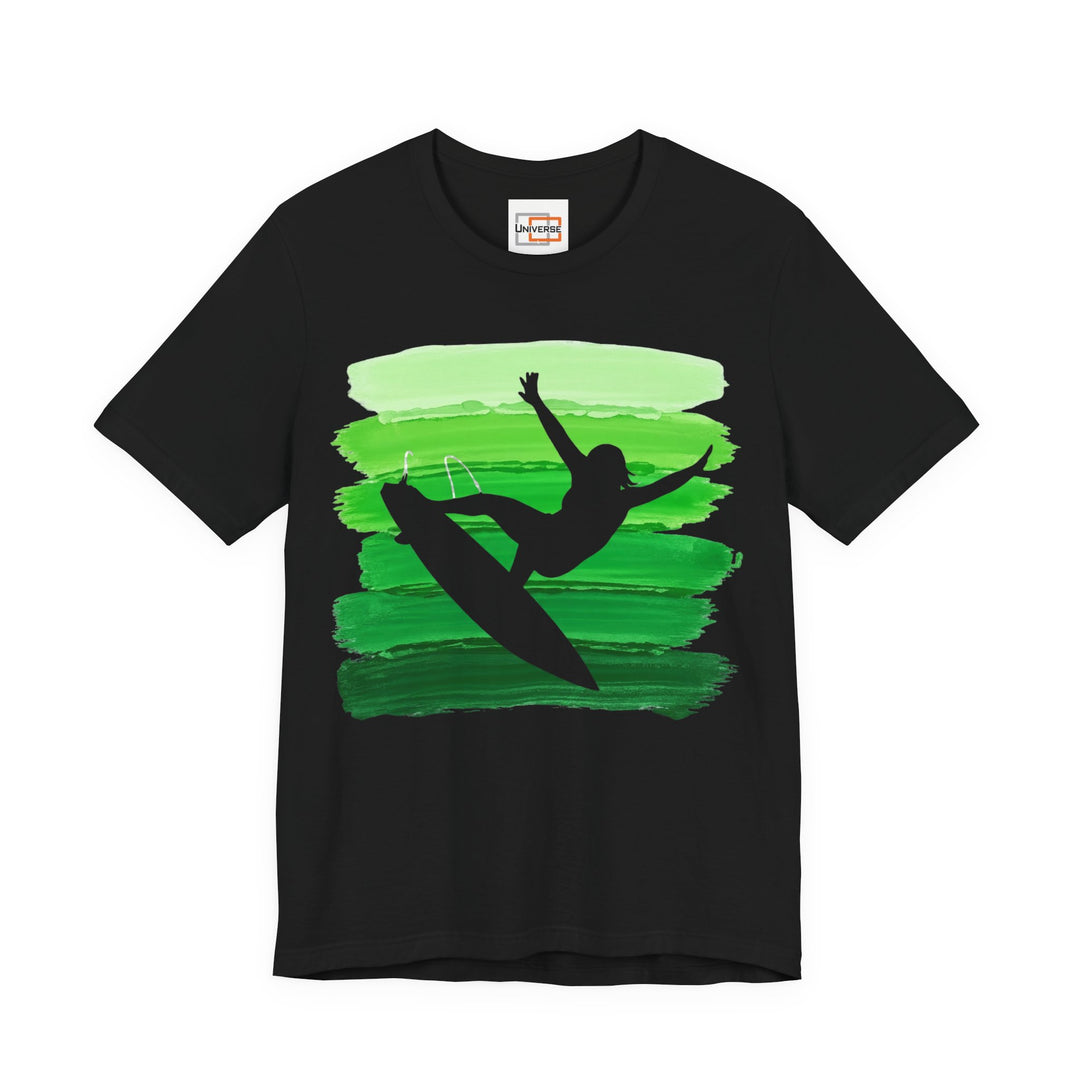 Vintage Surfer Carve Green — Unisex Graphic Tee | Universe