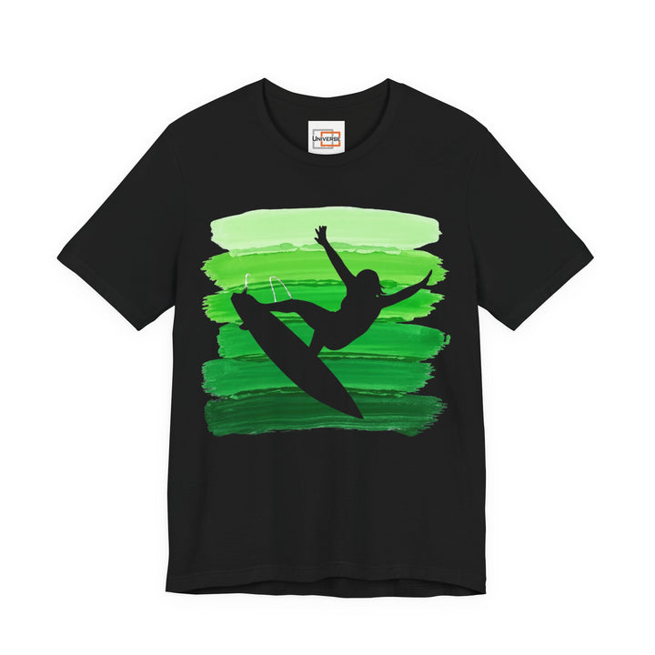 Vintage Surfer Carve Green — Unisex Graphic Tee | Universe
