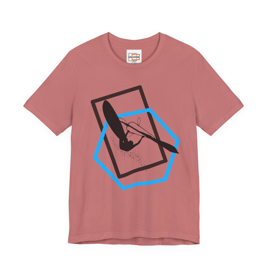 Minimal Windsurfer Off The Lip Light — Unisex Graphic Tee | Universe