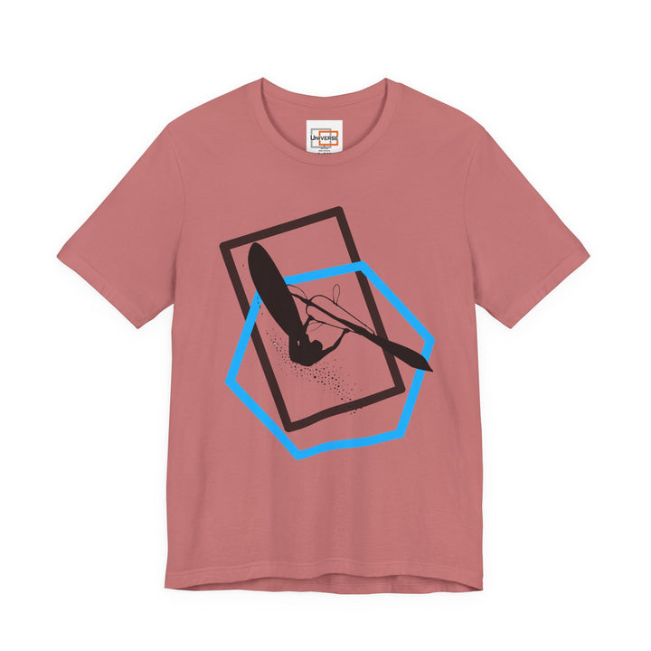 Minimal Windsurfer Off The Lip Light — Unisex Graphic Tee | Universe