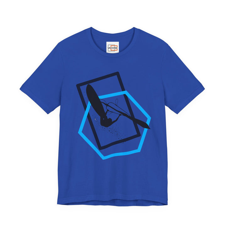 Minimal Windsurfer Off The Lip Light — Unisex Graphic Tee | Universe