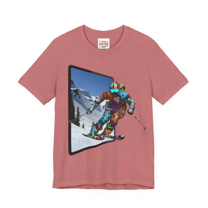 Graffiti Skier Portal — Unisex Graphic Tee | Universe