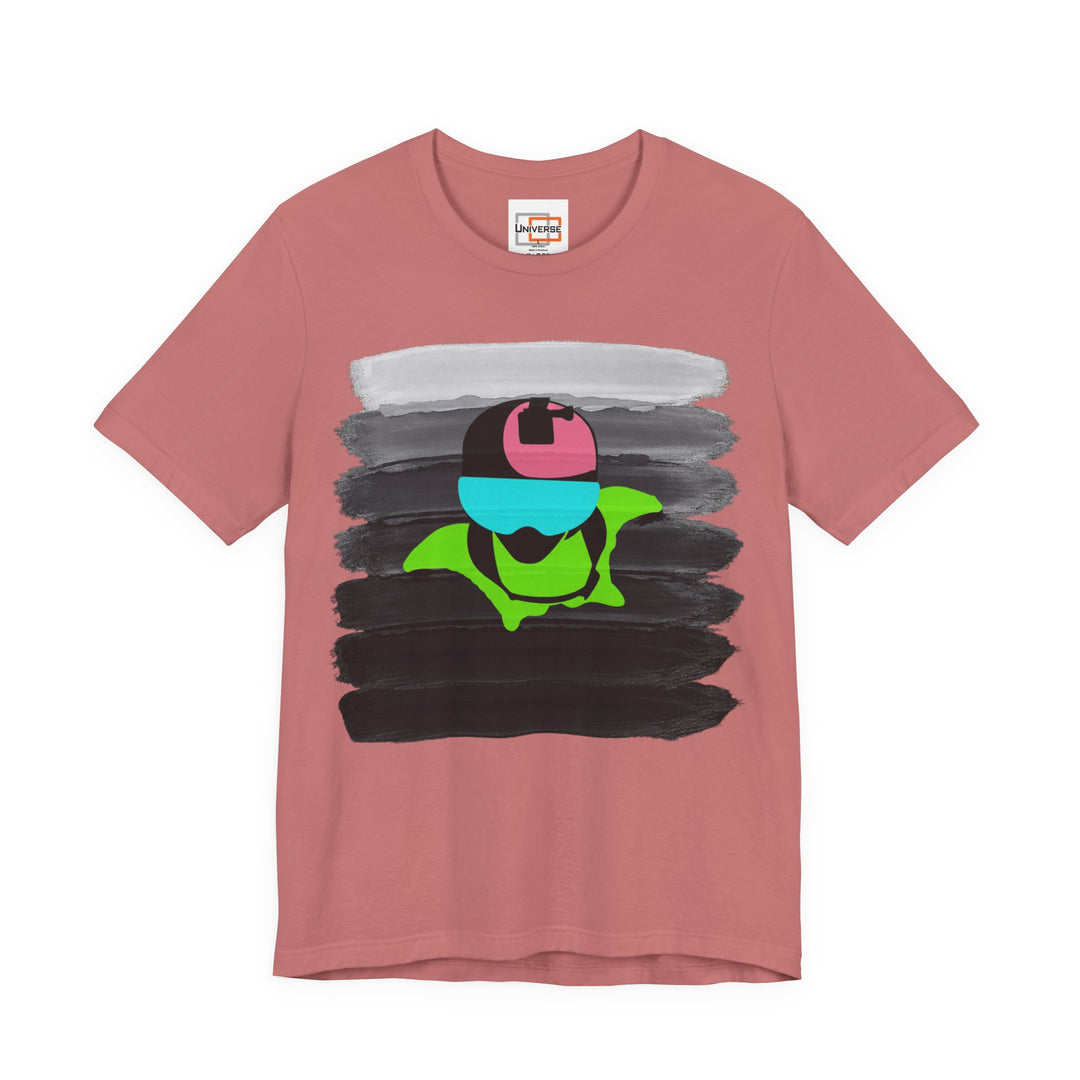 Vintage Wingsuit Flyer Grey Stripes — Unisex Graphic Tee | Universe