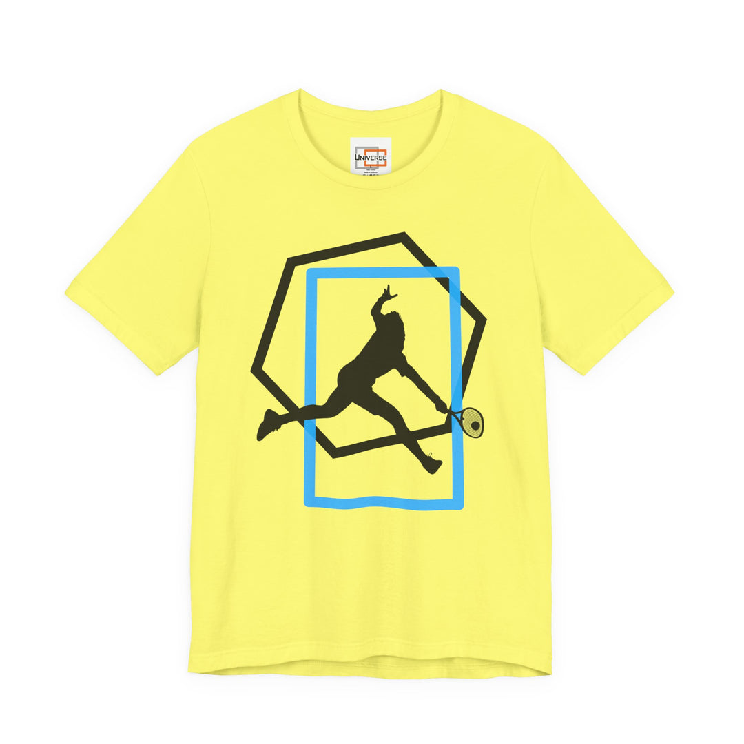 Minimal Tennis Man Light — Unisex Graphic Tee | Universe