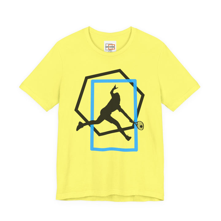 Minimal Tennis Man Light — Unisex Graphic Tee | Universe