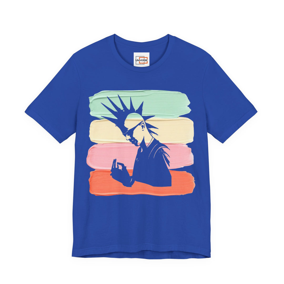Vintage Punk Pastel Stripes — Unisex Graphic Tee | Universe