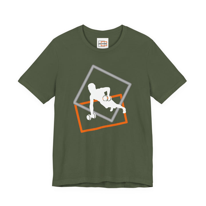 Minimal Dumbbell Row Dark — Unisex Graphic Tee | Universe