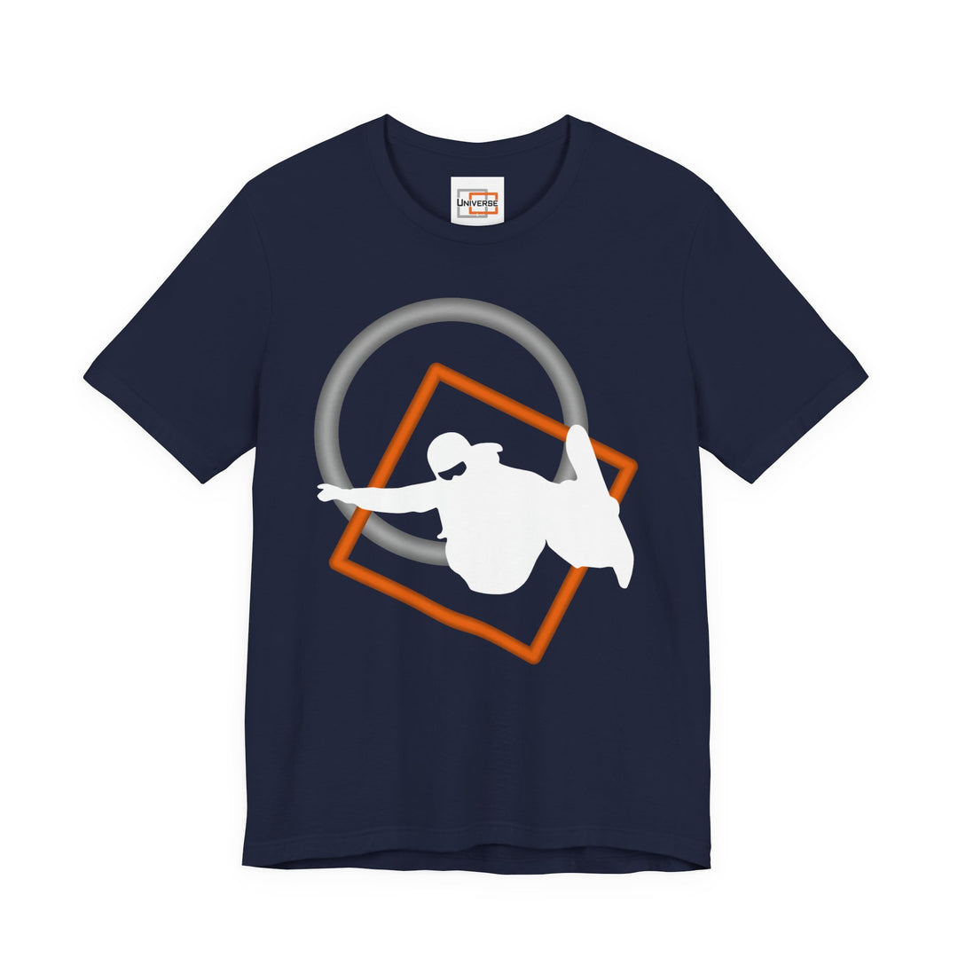 Minimal Snowboarder Dark — Unisex Graphic Tee | Universe