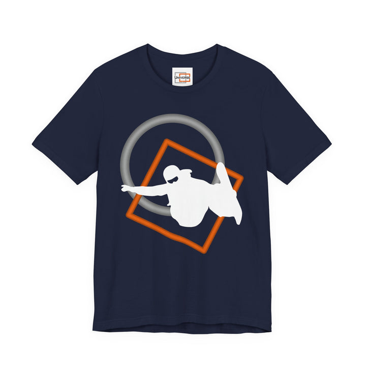 Minimal Snowboarder Dark — Unisex Graphic Tee | Universe