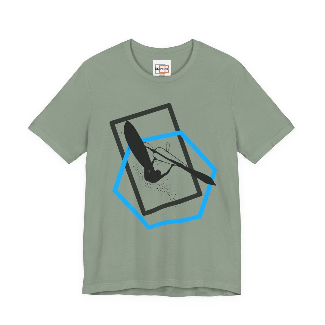 Minimal Windsurfer Off The Lip Light — Unisex Graphic Tee | Universe