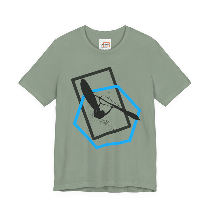 Minimal Windsurfer Off The Lip Light — Unisex Graphic Tee | Universe