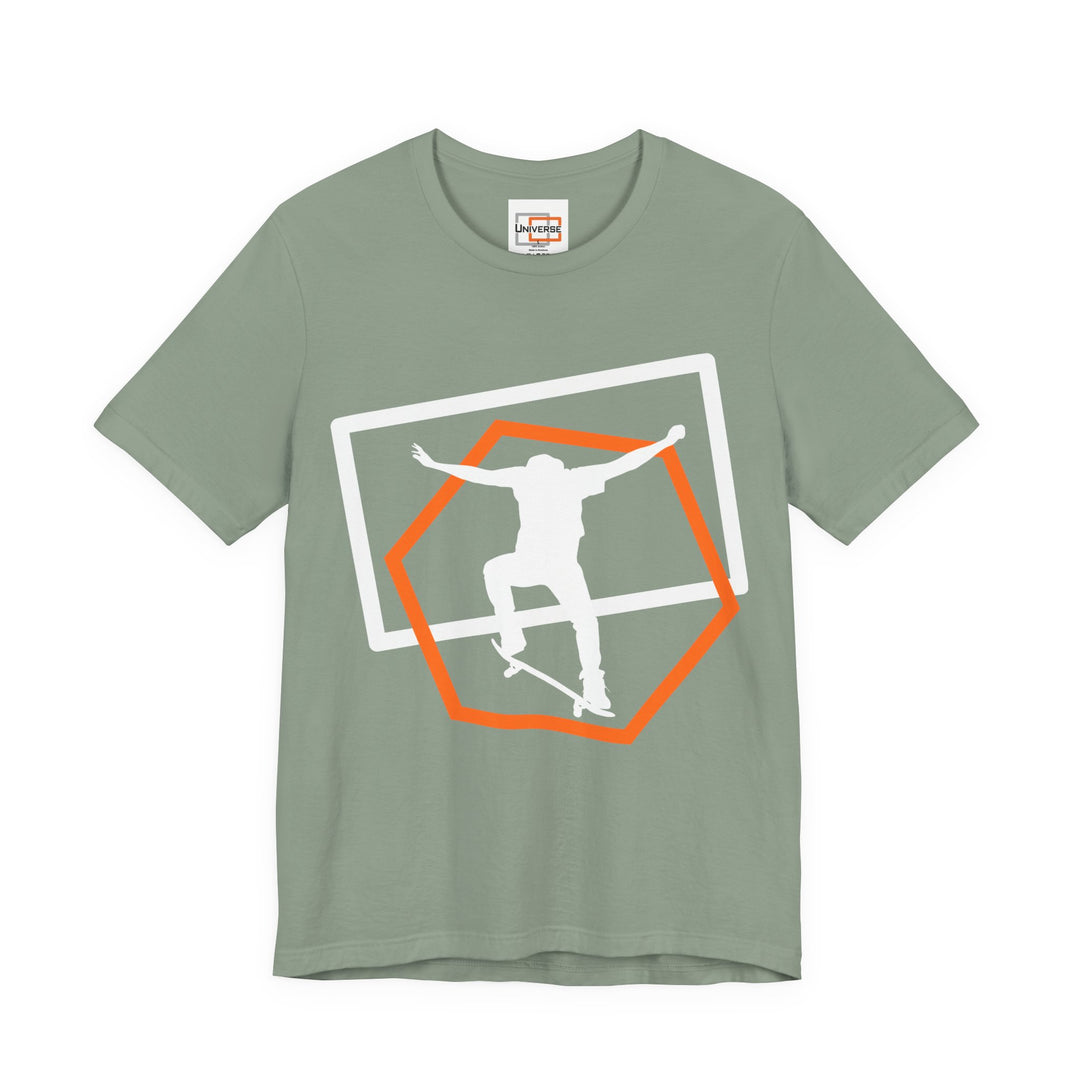 Minimal Skateboarder Ollie Dark — Unisex Graphic Tee | Universe