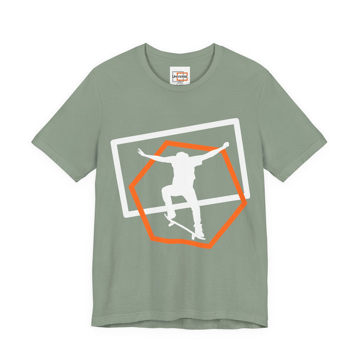 Minimal Skateboarder Ollie Dark — Unisex Graphic Tee | Universe