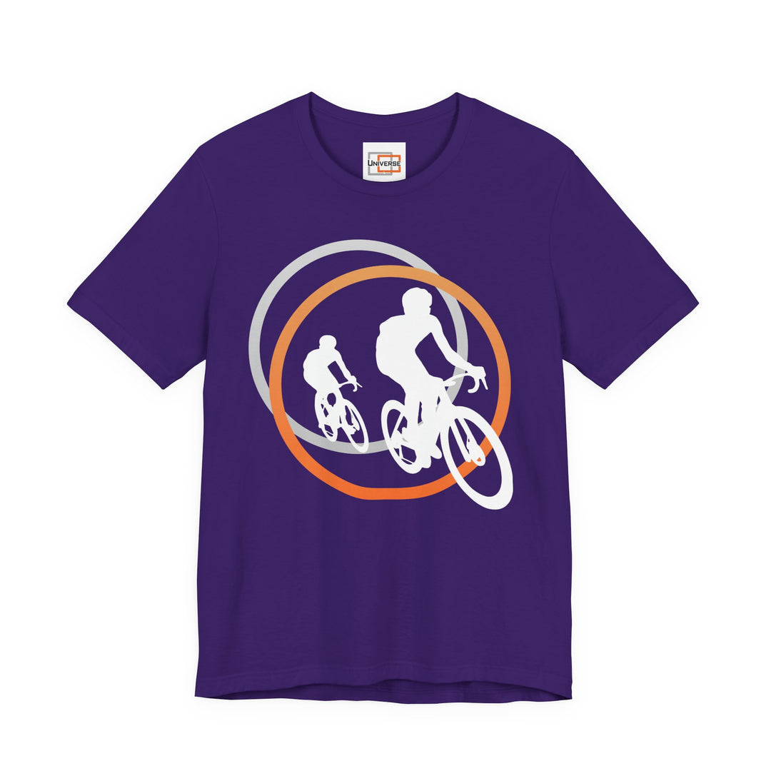 Minimal Cyclists Dark— Unisex Graphic Tee | Universe
