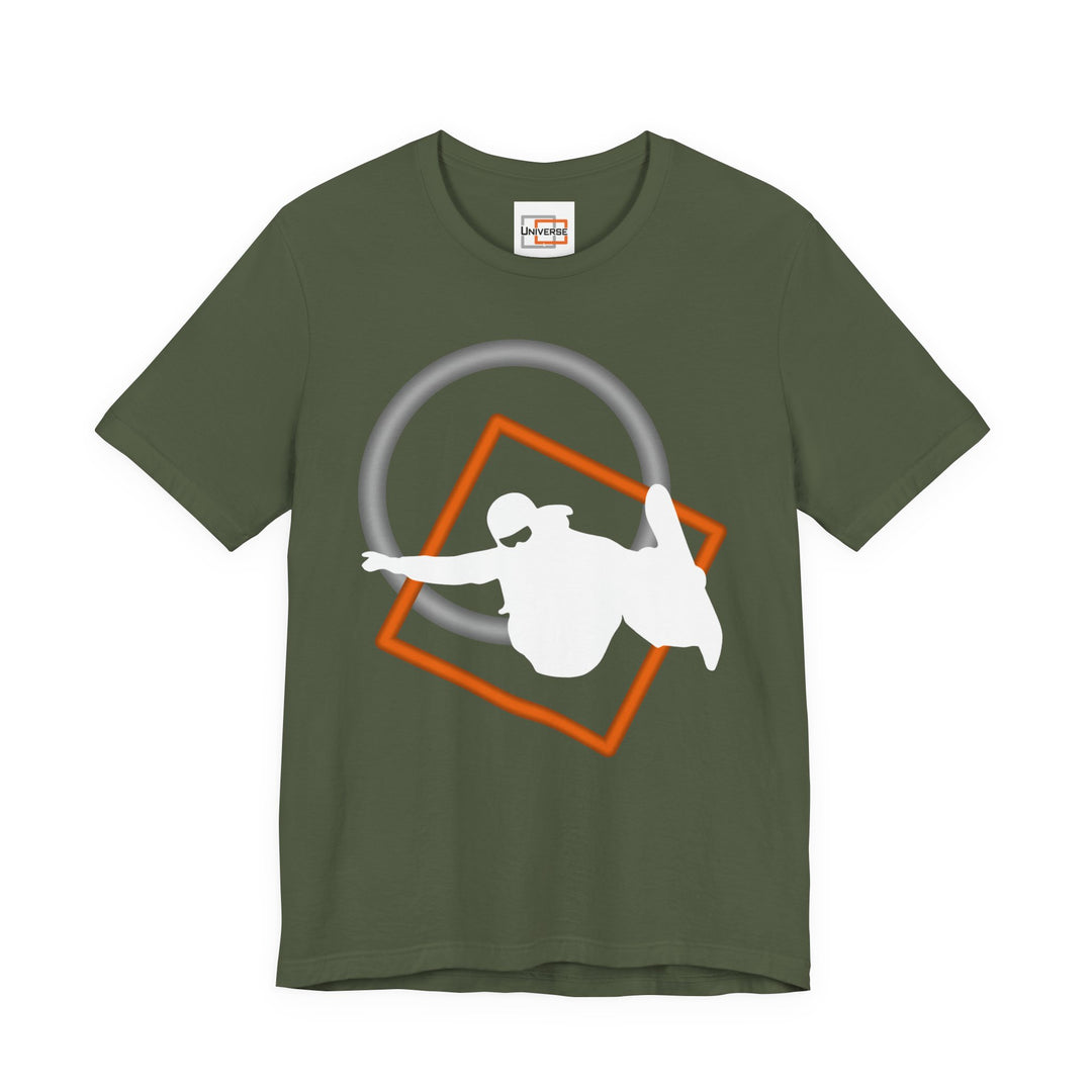 Minimal Snowboarder Dark — Unisex Graphic Tee | Universe
