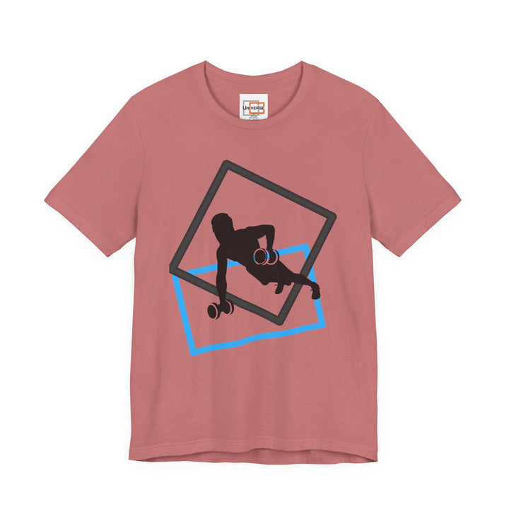 Minimal Dumbbell Row Light — Unisex Graphic Tee | Universe