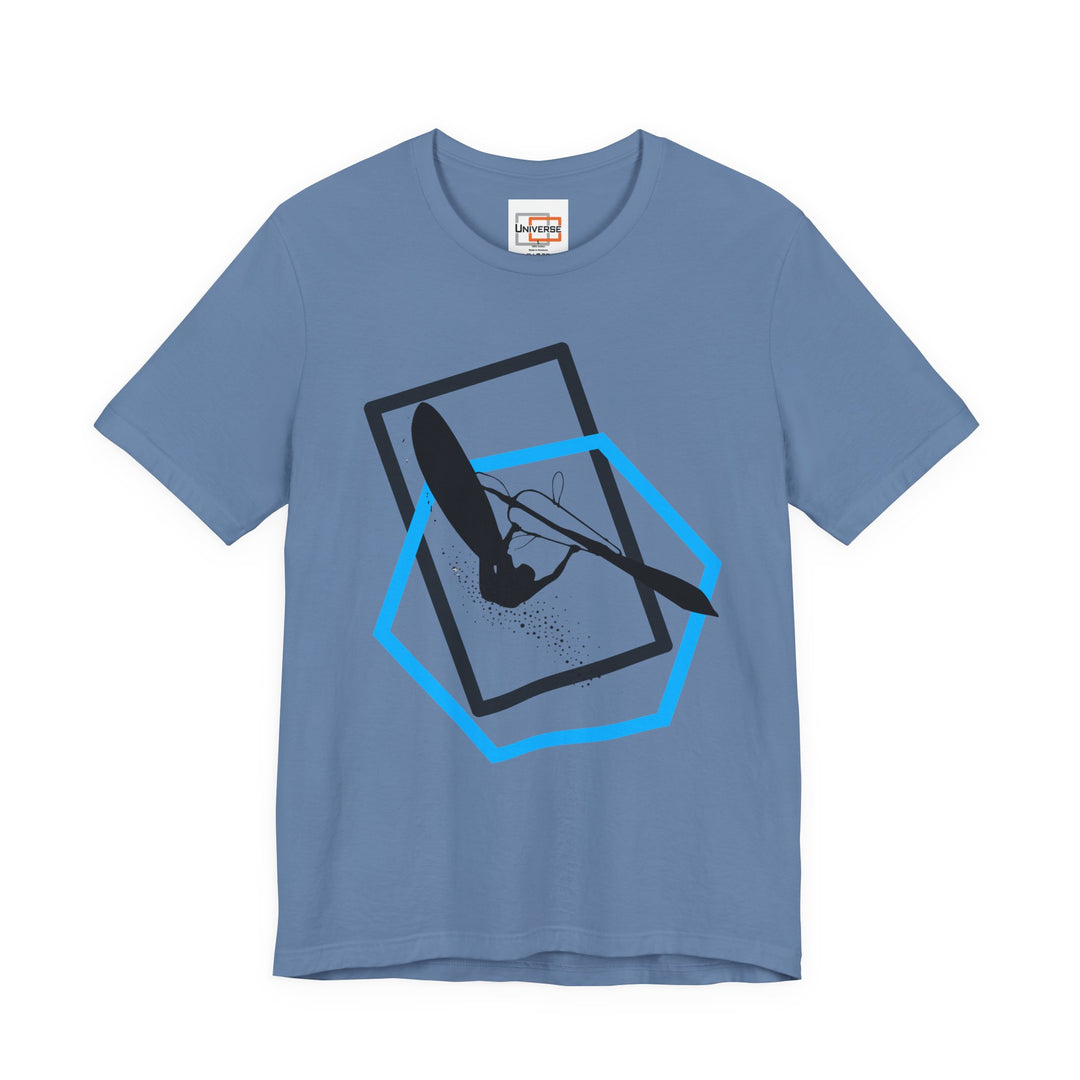 Minimal Windsurfer Off The Lip Light — Unisex Graphic Tee | Universe