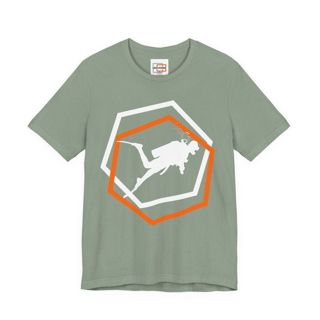 Minimal Scuba Diver Dark — Unisex Graphic Tee | Universe