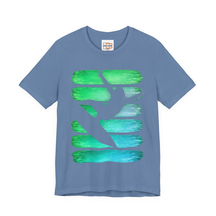 Vintage Surfer Girl Stripes — Unisex Graphic Tee | Universe