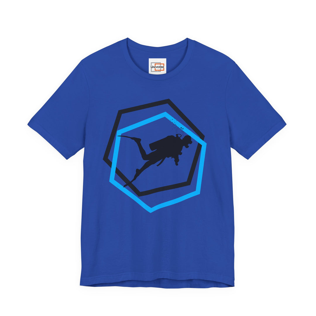 Minimal Scuba Diver Light — Unisex Graphic Tee | Universe