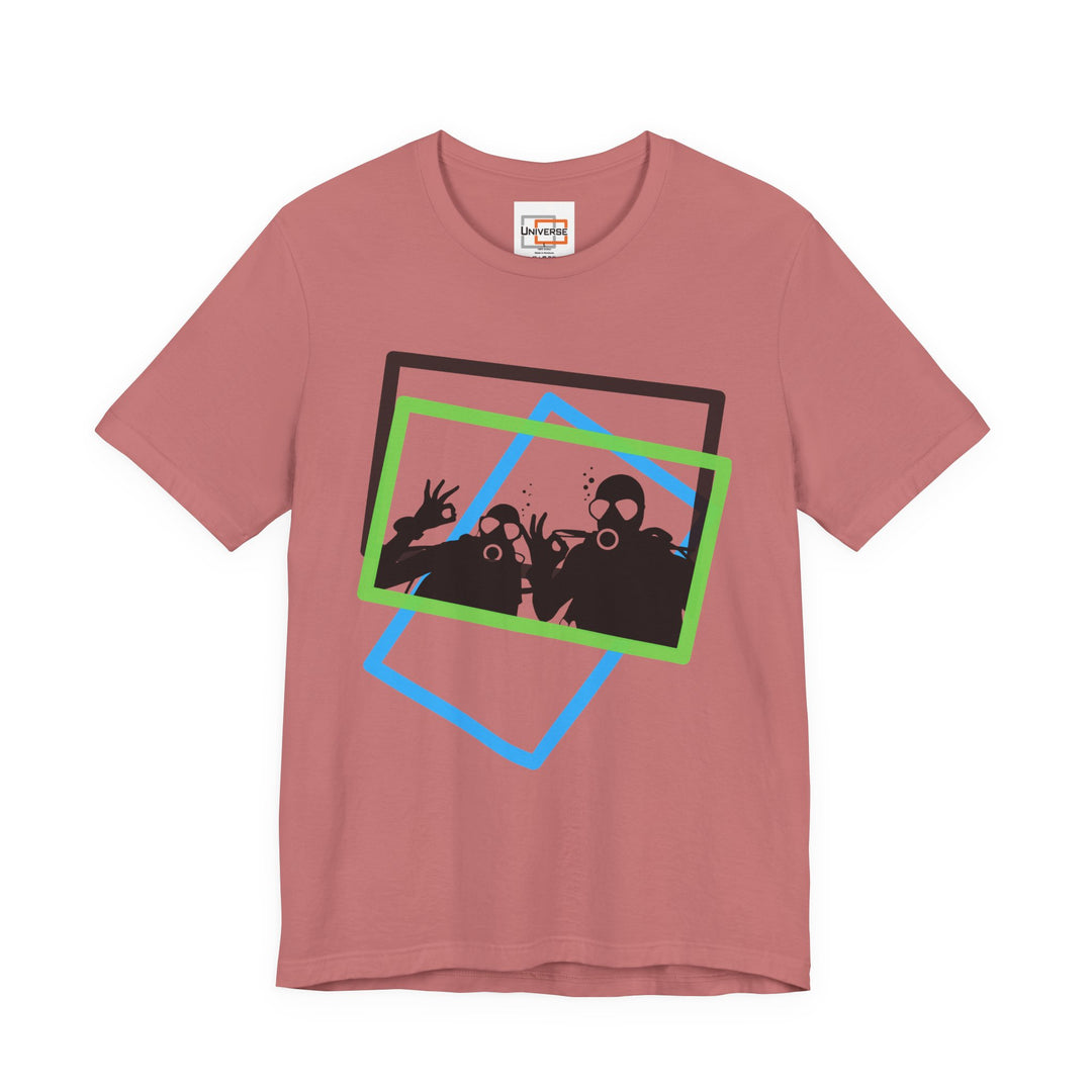 Minimal Scuba Duo Light — Unisex Graphic Tee | Universe