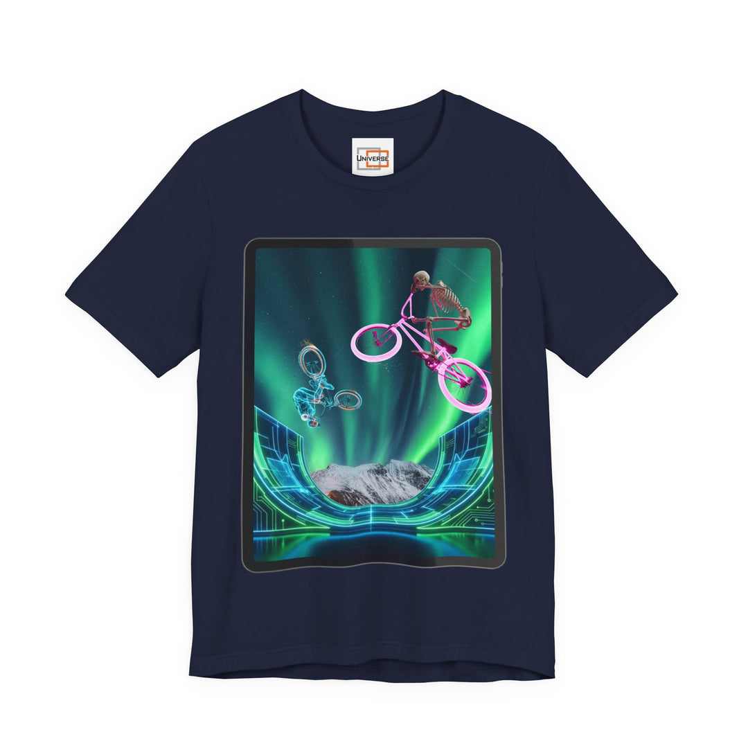 Aurora BMX Portal— Unisex Graphic Tee | Universe