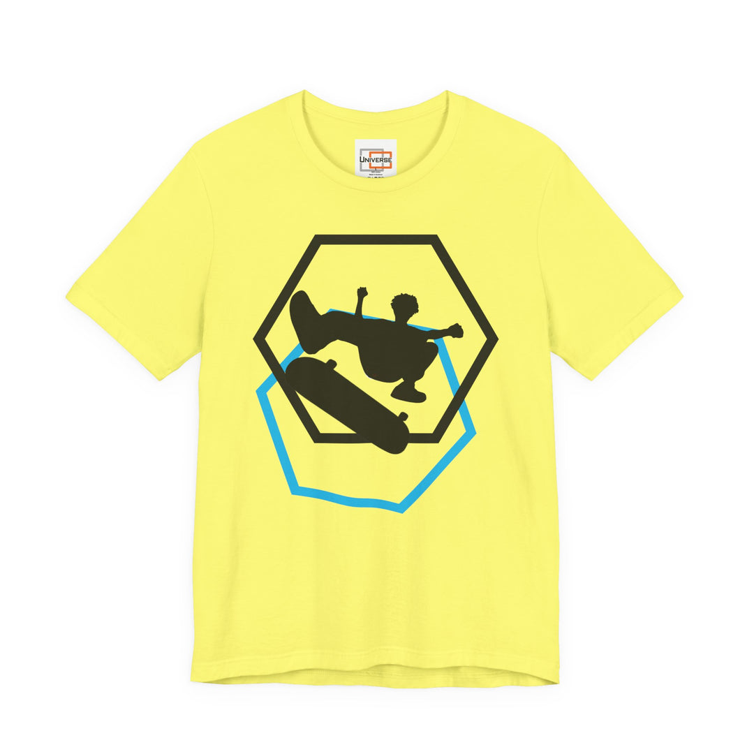 Minimal Skateboarder Light — Unisex Graphic Tee | Universe