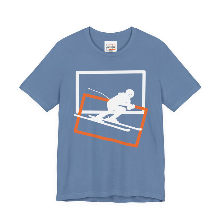 Minimal Speed Skier Dark — Unisex Graphic Tee | Universe