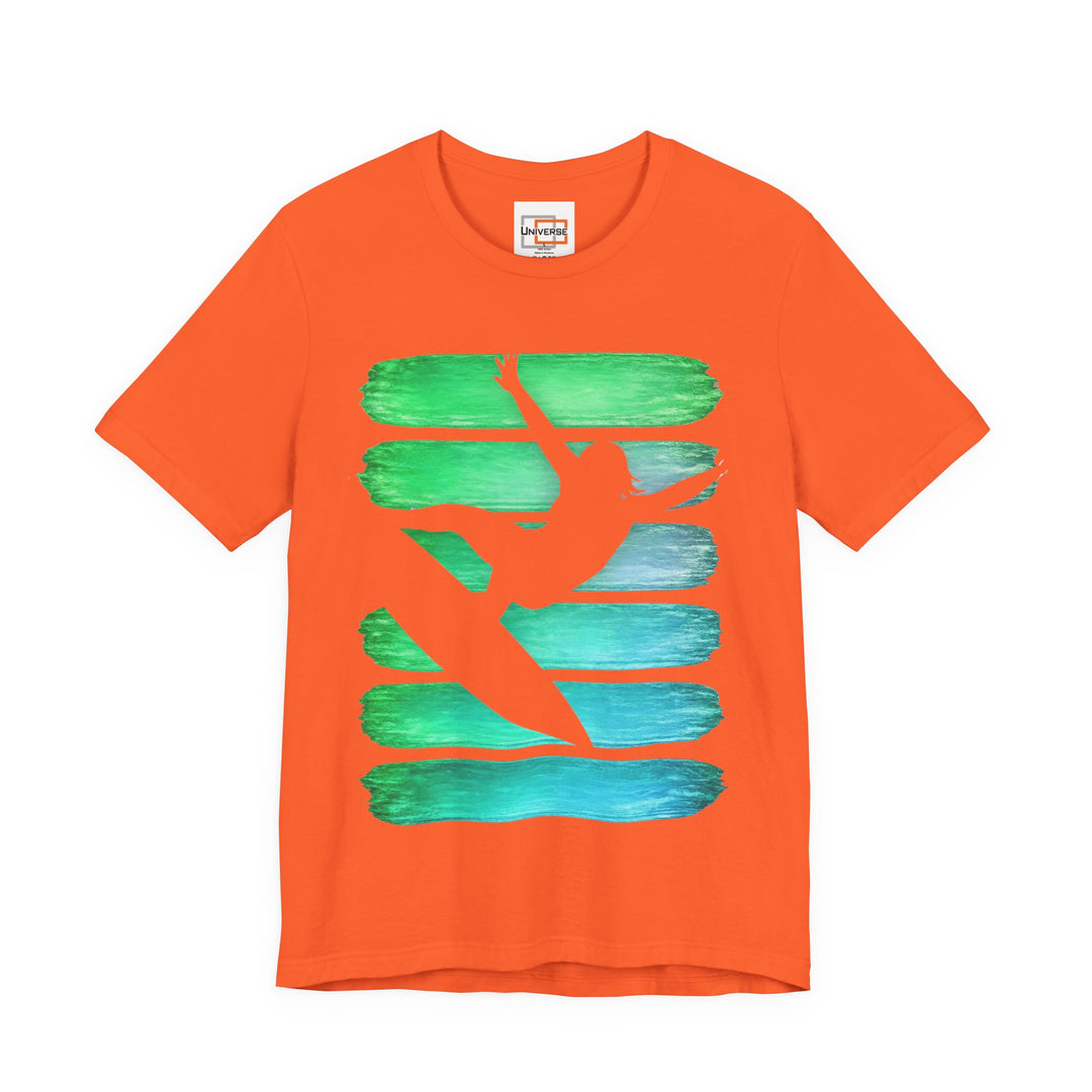 Vintage Surfer Girl Stripes — Unisex Graphic Tee | Universe